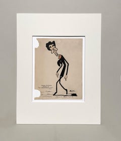 A Lively 1920s Caricature by Irish Artist Isa M. Macnie of Author Lennox Robins