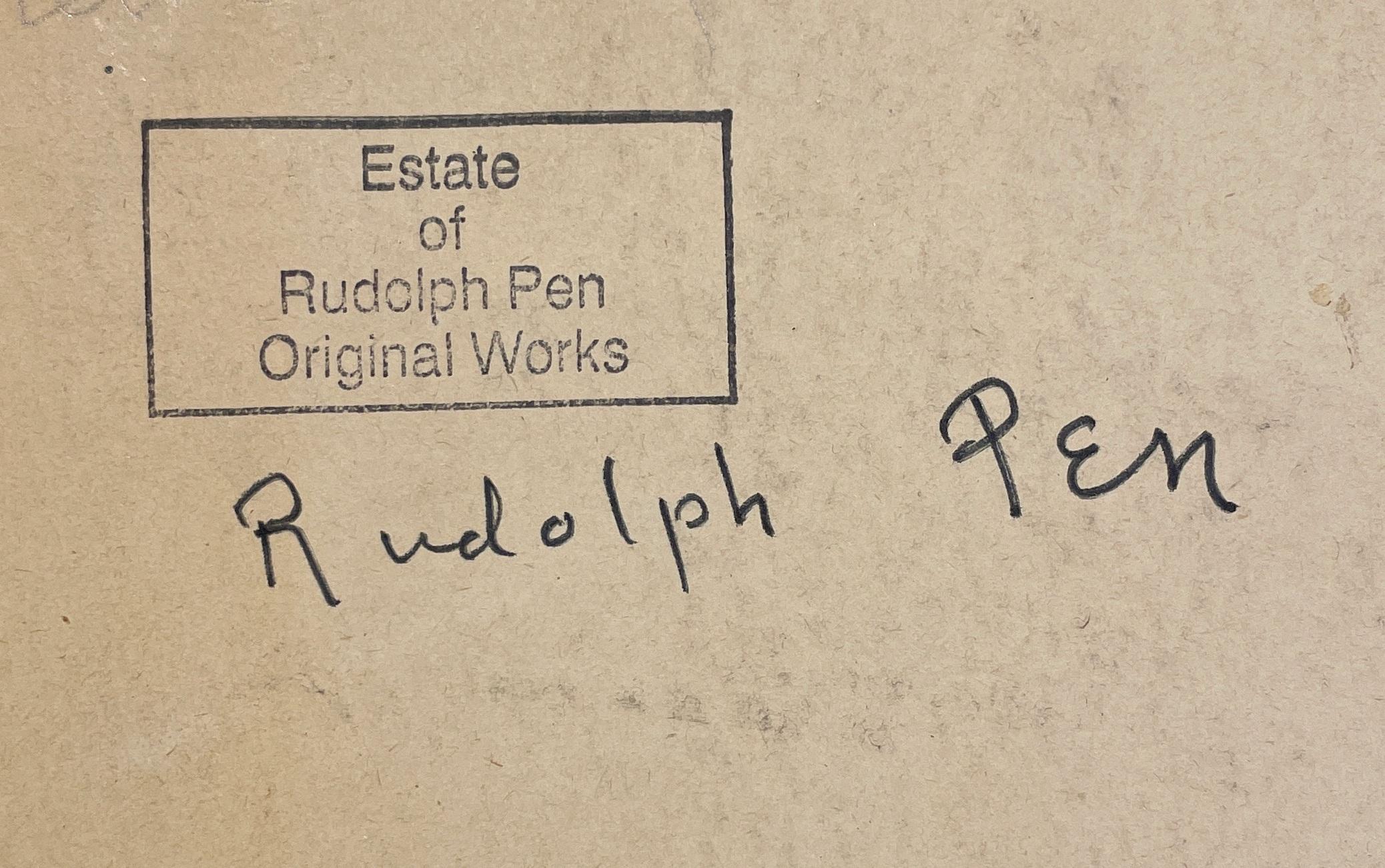 Un pays coloré, le County, Wis. Scène du port du célèbre artiste de Chicago Rudolph Pen en vente 5