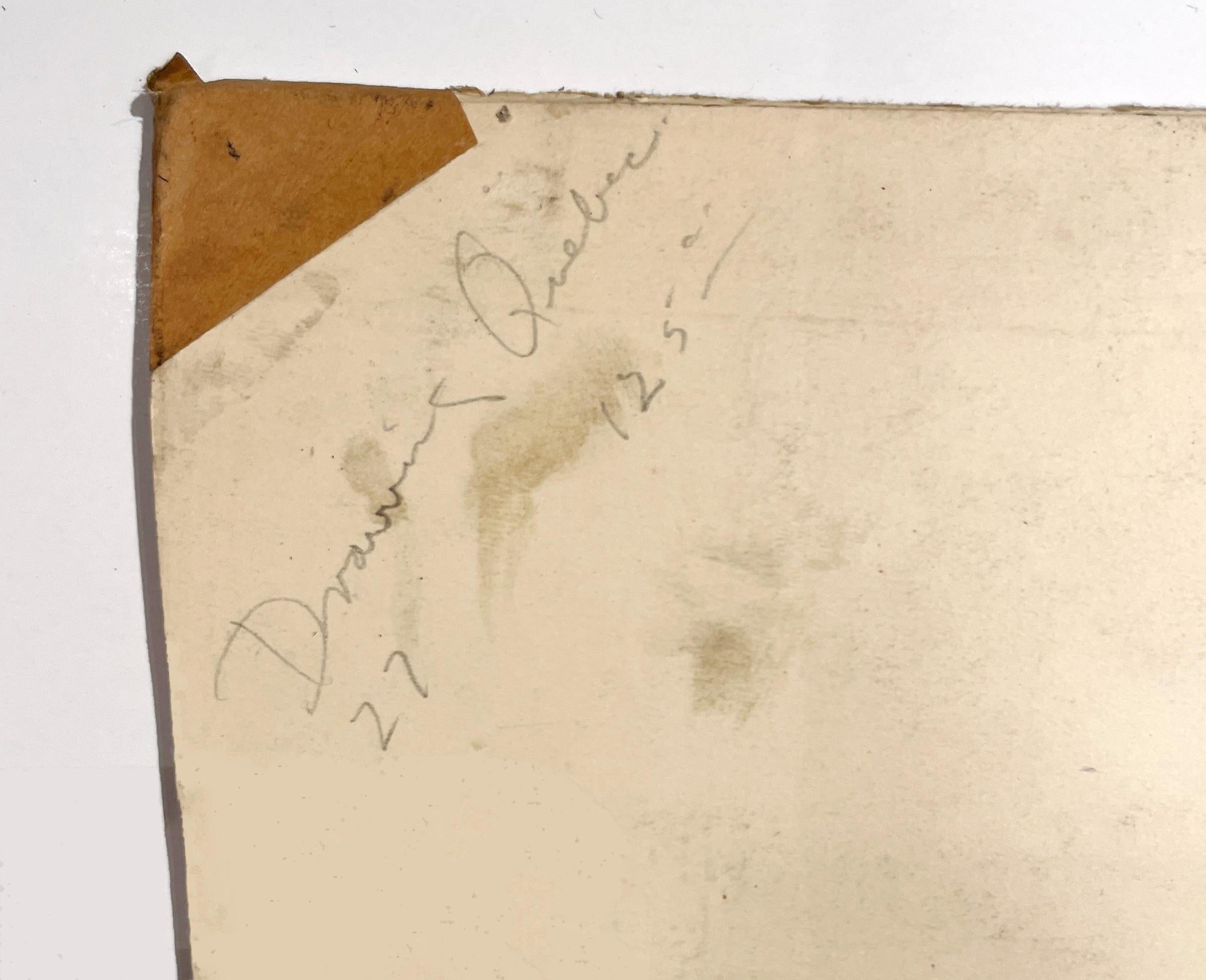 Un gran dibujo a tinta de la ciudad de Quebec, moderno de mediados de siglo, de los años 50, por Rudolph Pen en venta 5