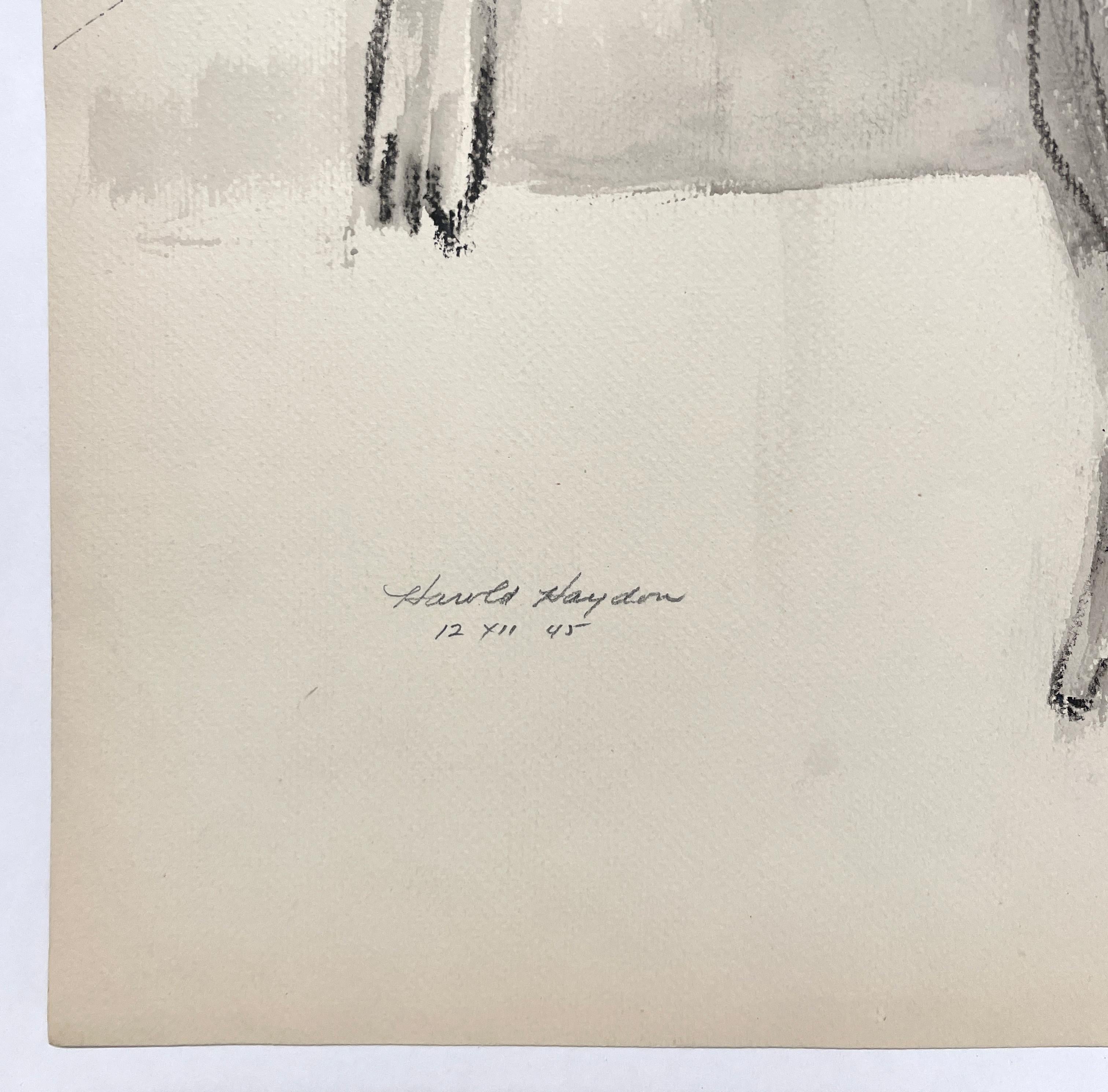 Eine fabelhafte 1945 Mitte des Jahrhunderts weiblichen Akt Studio Figur Studie von Harold Haydon im Angebot 5