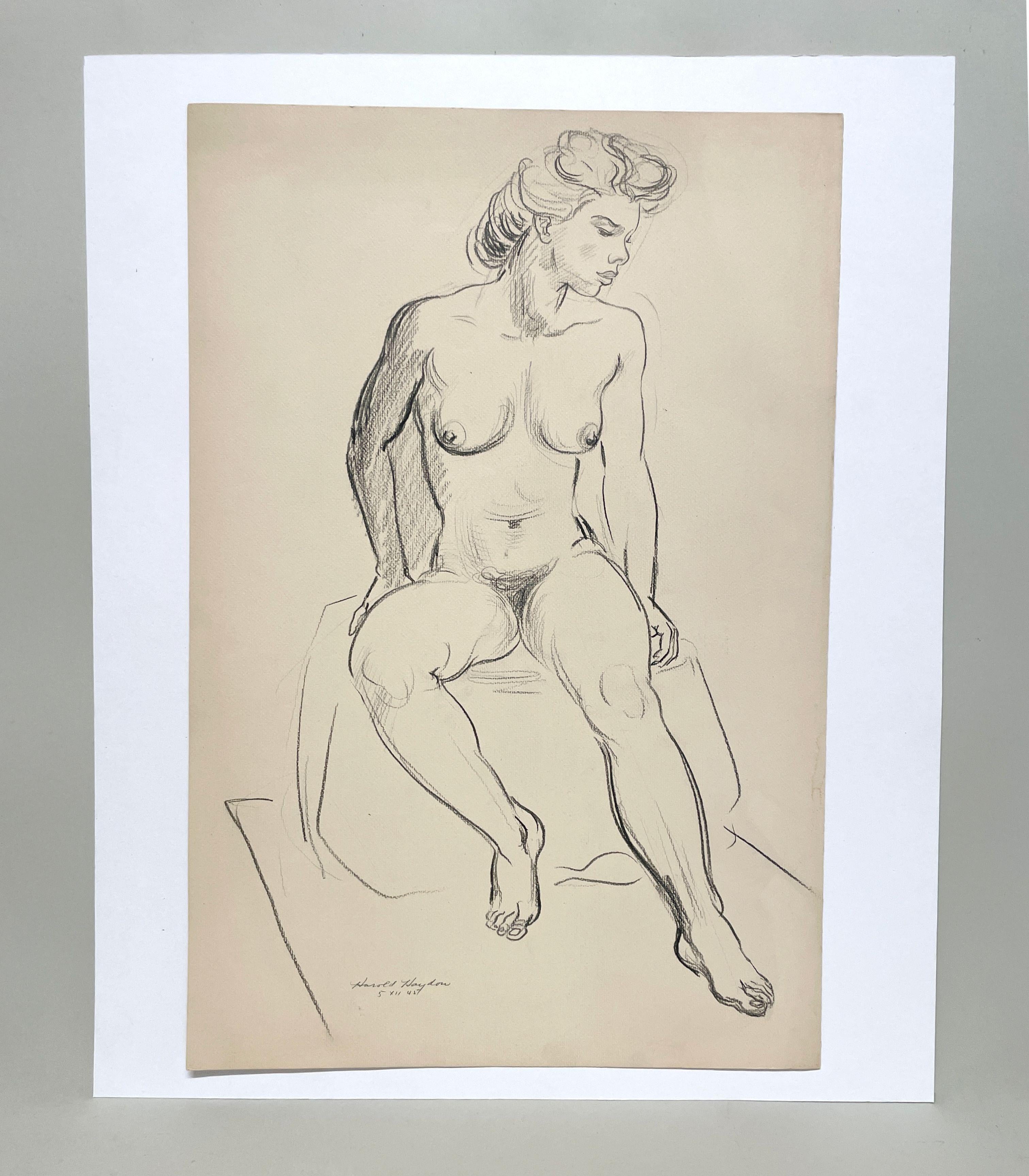 Un favoloso nudo femminile moderno di Harold Haydon del 1945, splendidamente rappresentato in vendita 1