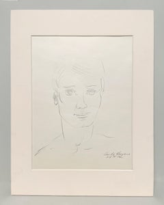 Ritratto sensibile di un giovane uomo degli anni '50 in stile Mid-Century Modern di Harold Haydon