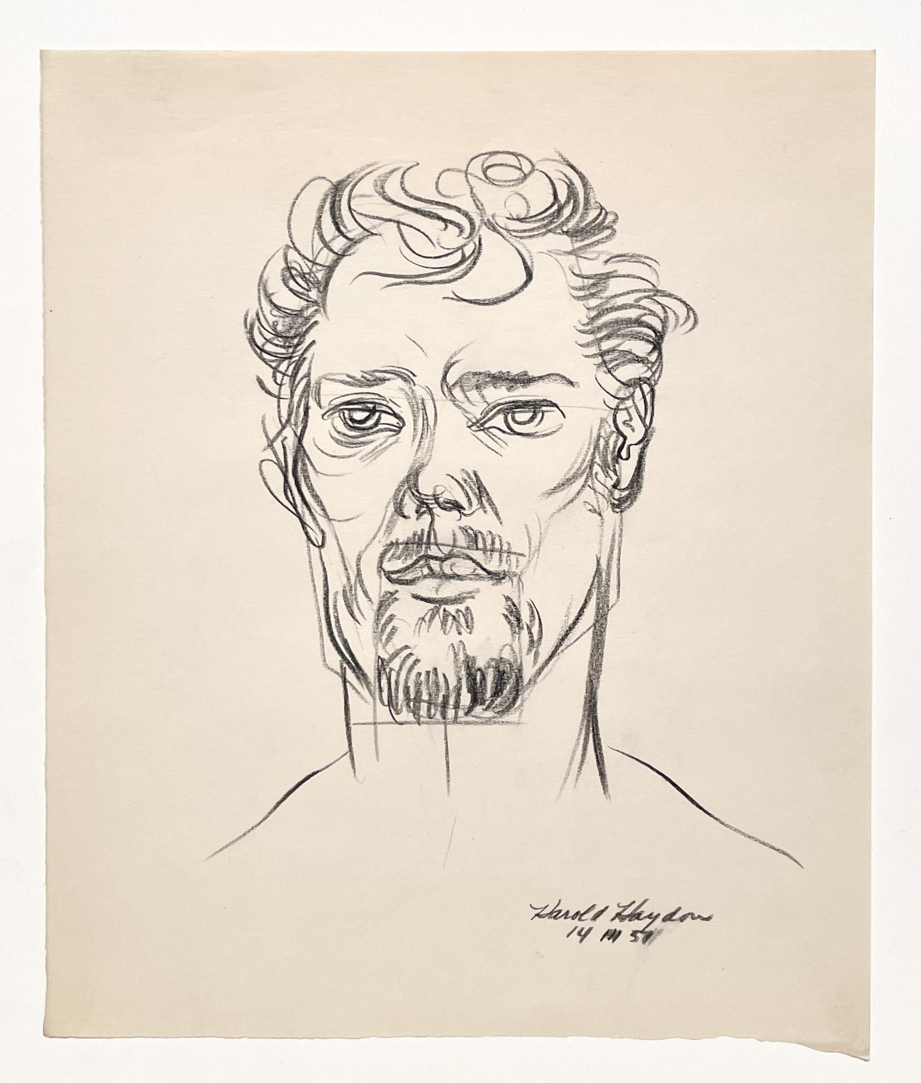 Ein überzeugendes Porträt eines jungen Mannes aus der Mitte des Jahrhunderts von Harold Haydon aus dem Jahr 1951 im Angebot 2