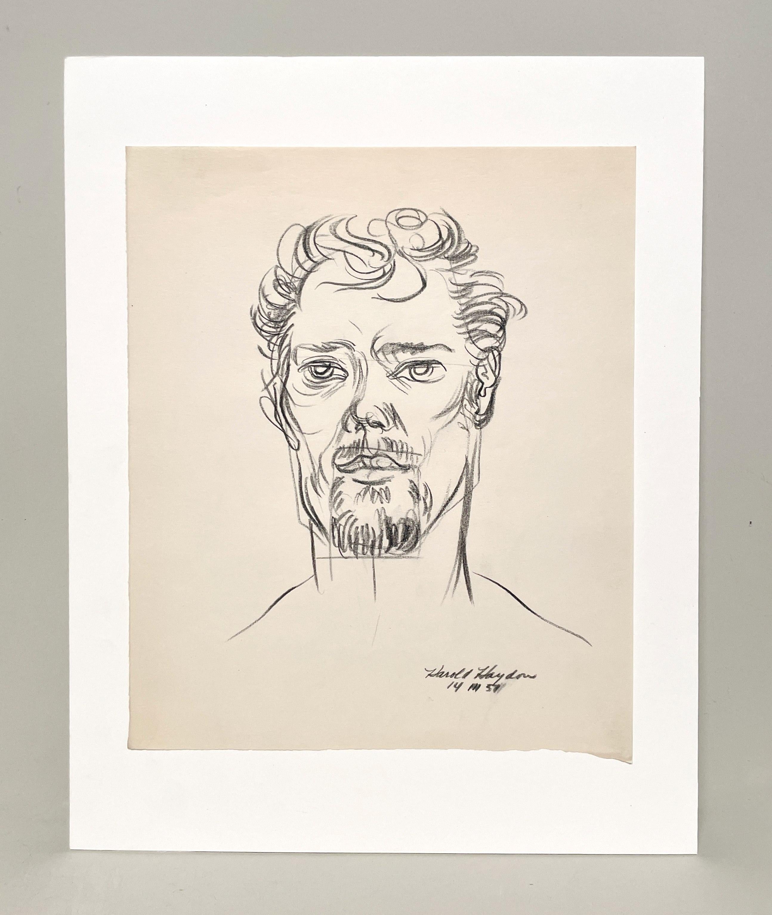 Ein überzeugendes Porträt eines jungen Mannes aus der Mitte des Jahrhunderts von Harold Haydon aus dem Jahr 1951 im Angebot 1