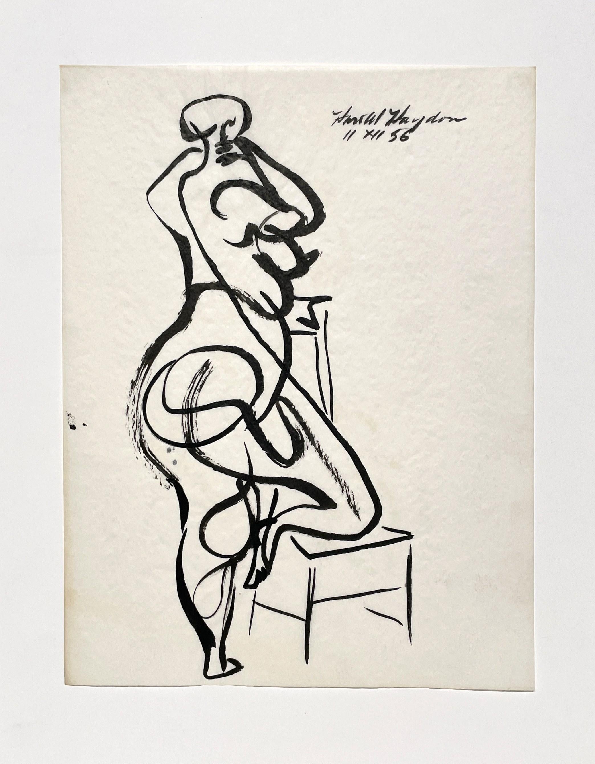 Eine abstrakte weibliche Figurenstudie der Avantgarde aus der Mitte des Jahrhunderts von Harold Haydon im Angebot 3