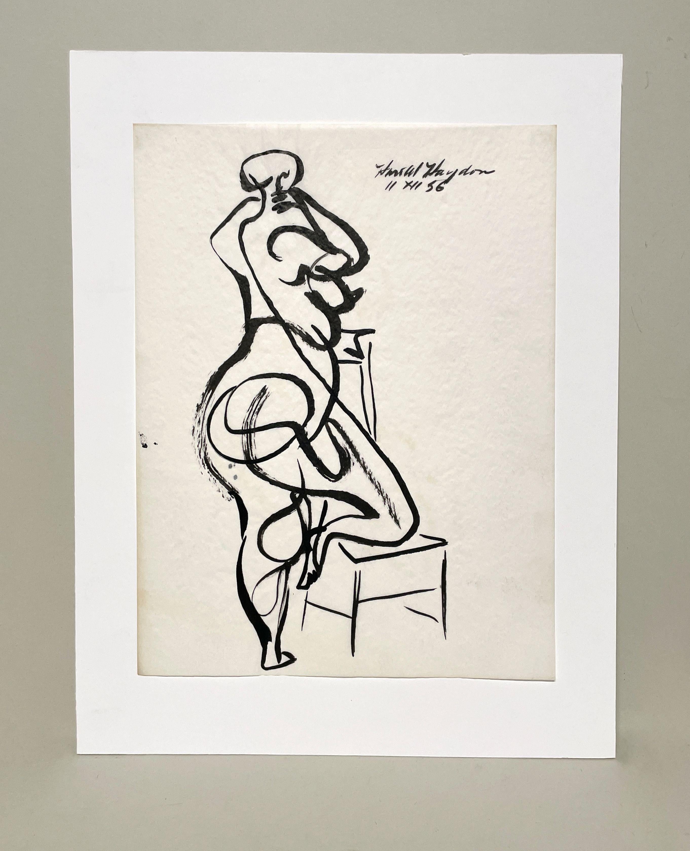 Eine abstrakte weibliche Figurenstudie der Avantgarde aus der Mitte des Jahrhunderts von Harold Haydon im Angebot 1