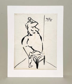 An Avant-Garde, Mid-Century Modern Abstract Female Figure Study by Harold Haydon
