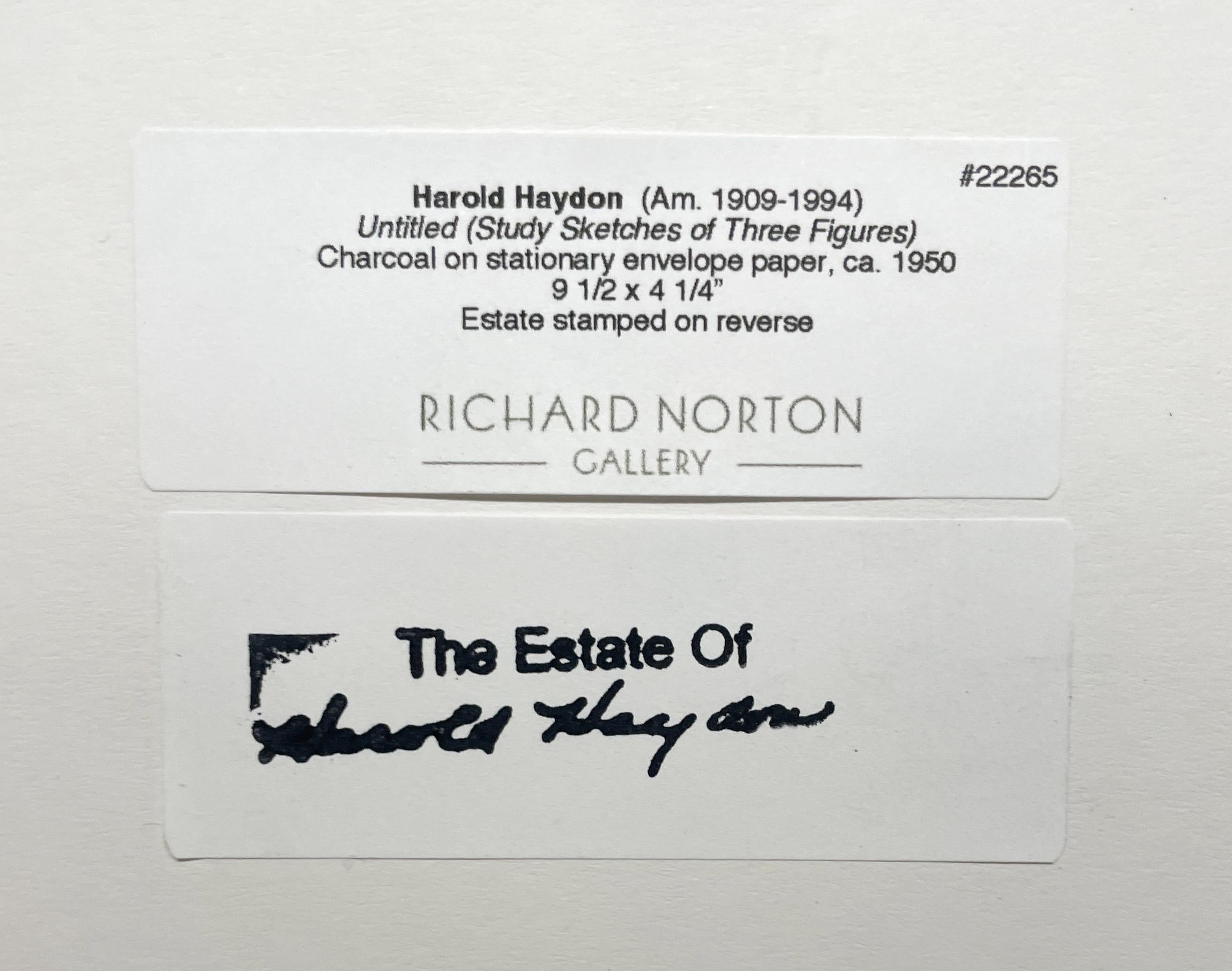 A Distinctive, 1950s Mid-Century Modern Cubist Figure Study by Harold Haydon en venta 6