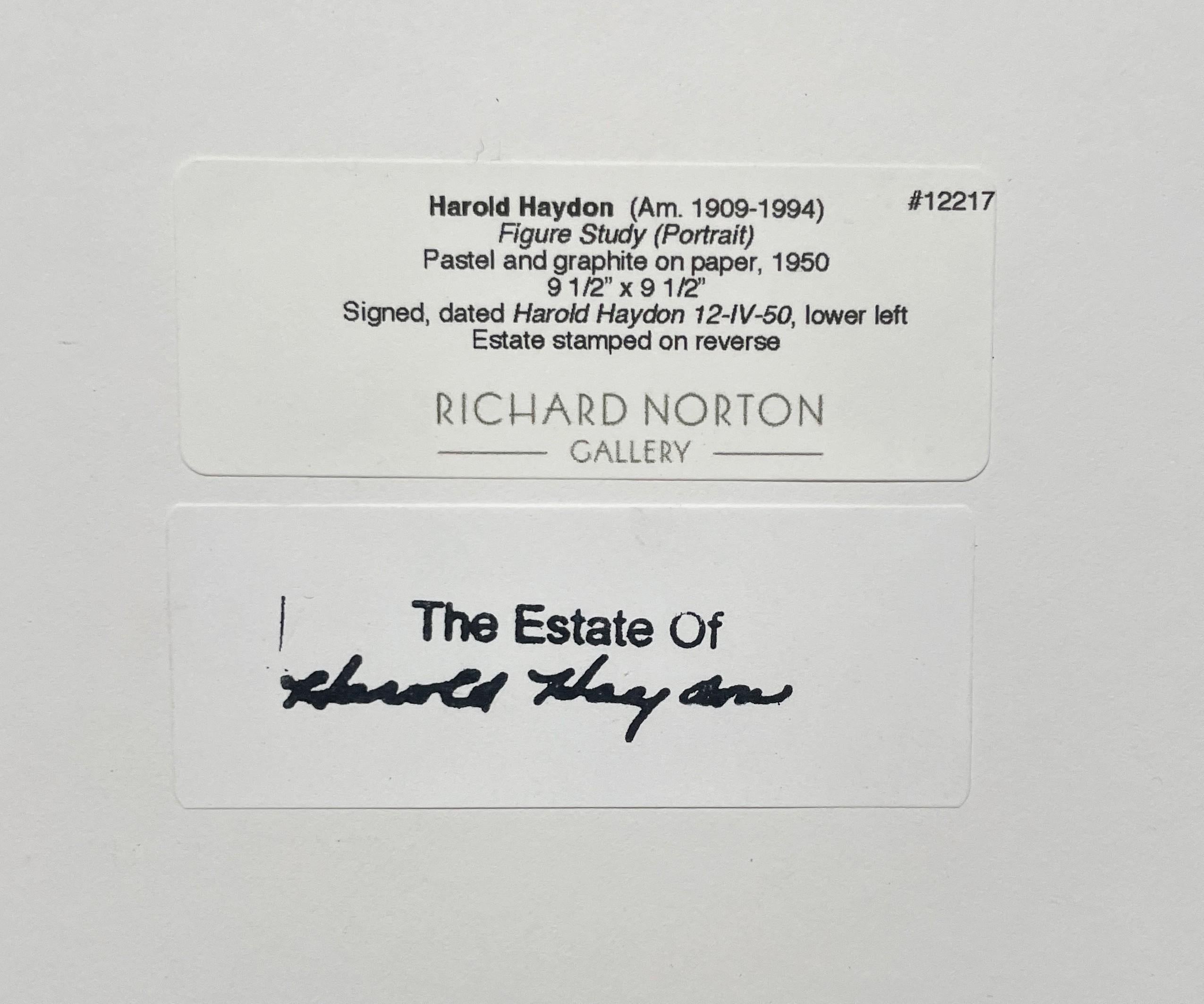 Un étonnant portrait moderne du milieu du siècle d'un beau jeune homme noir de profil en vente 1