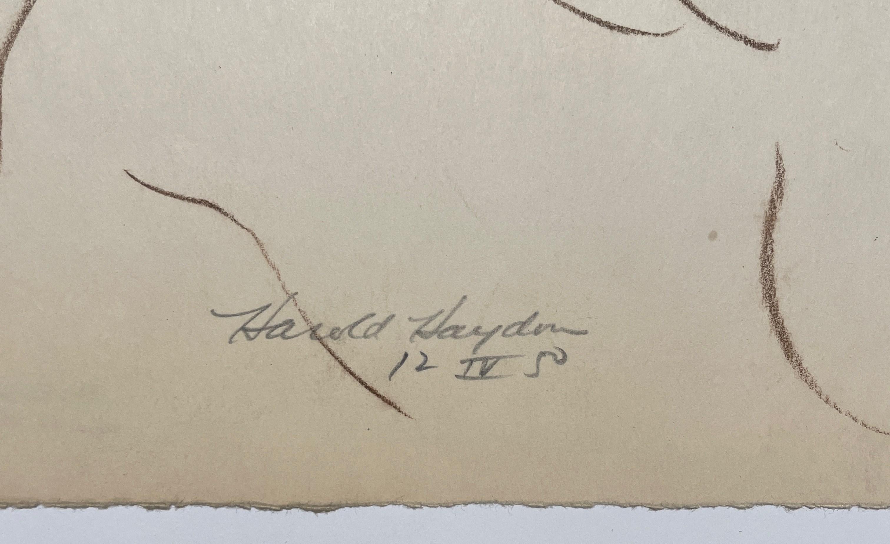 Un étonnant portrait moderne du milieu du siècle d'un beau jeune homme noir de profil en vente 2
