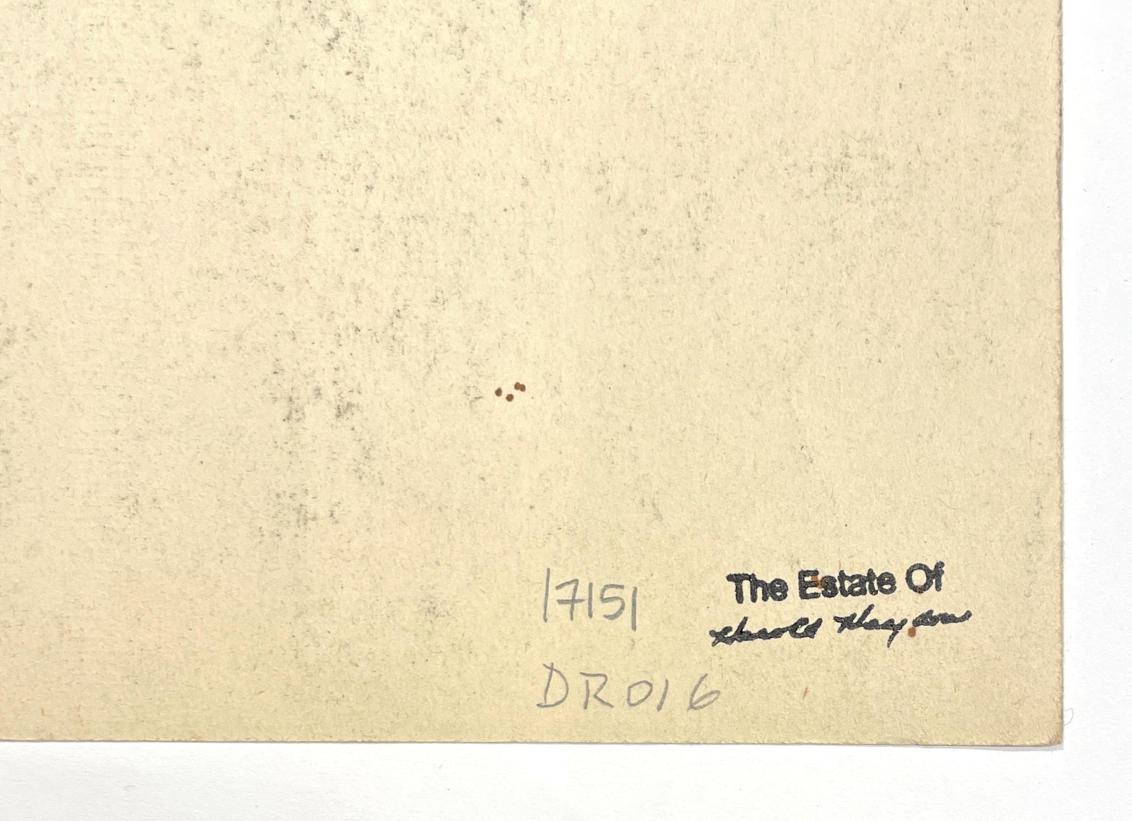 Fabuleux portrait abstrait d'un jeune homme, surréaliste et moderne du milieu du siècle 1946 en vente 3