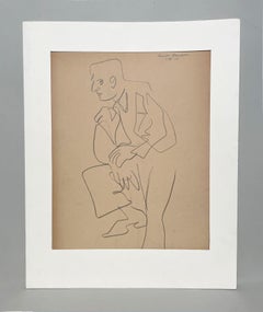 A Handsome 1940s Portrait of a Seated Man by Chicago Artist, Harold Haydon