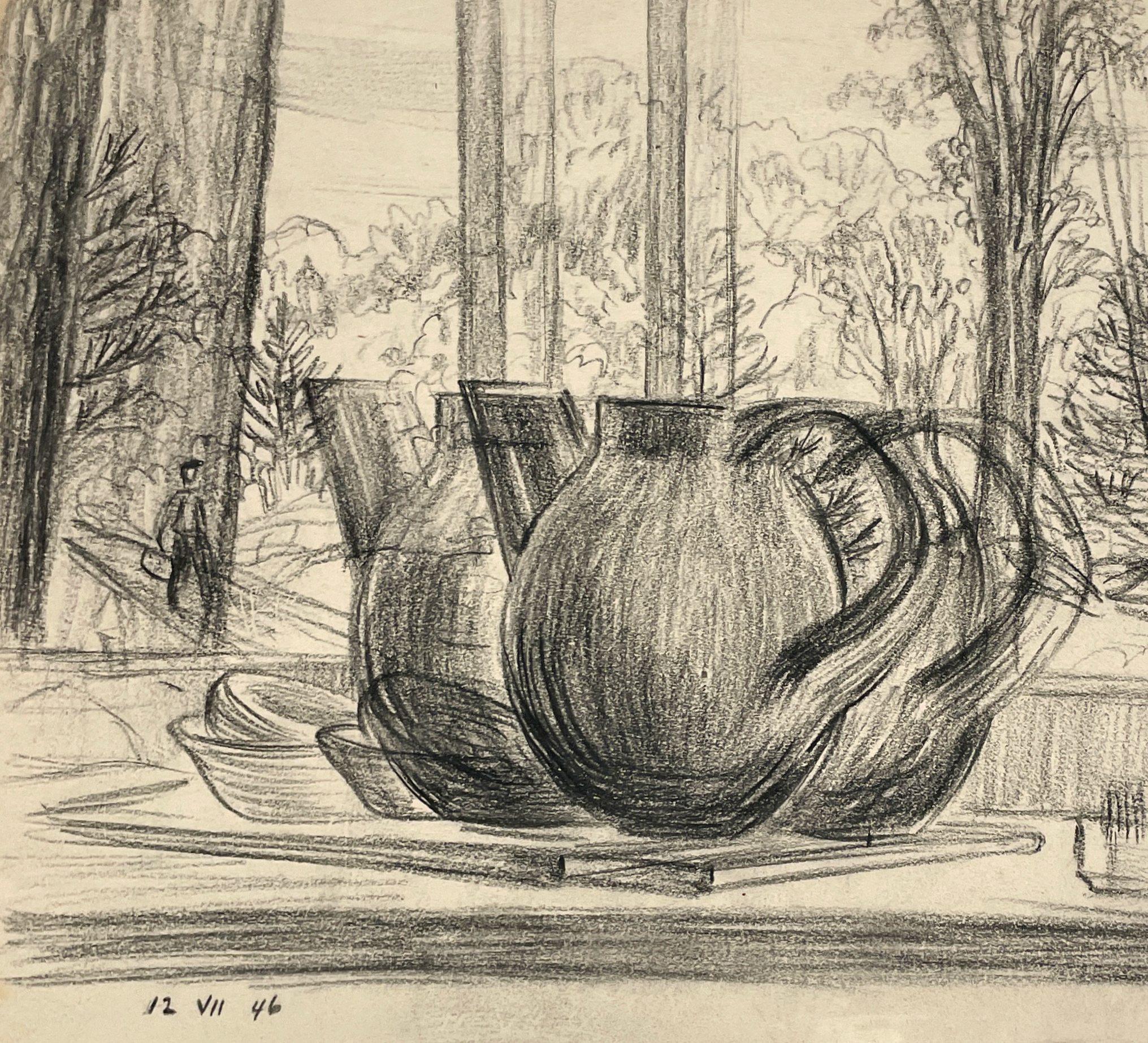 Un convincente bodegón surrealista moderno de mediados de siglo de 1946, de Harold Haydon en venta 3