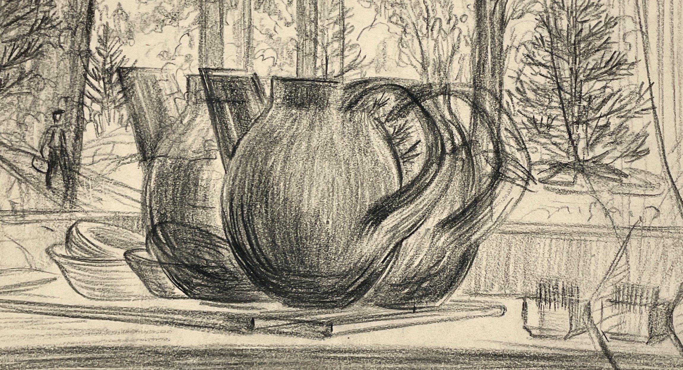 Un convincente bodegón surrealista moderno de mediados de siglo de 1946, de Harold Haydon en venta 5