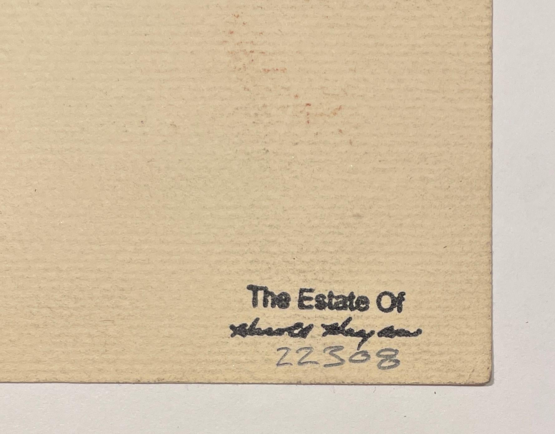 Un sorprendente ritratto di giovane donna degli anni '40 in stile Mid-Century Modern di Harold Haydon in vendita 6