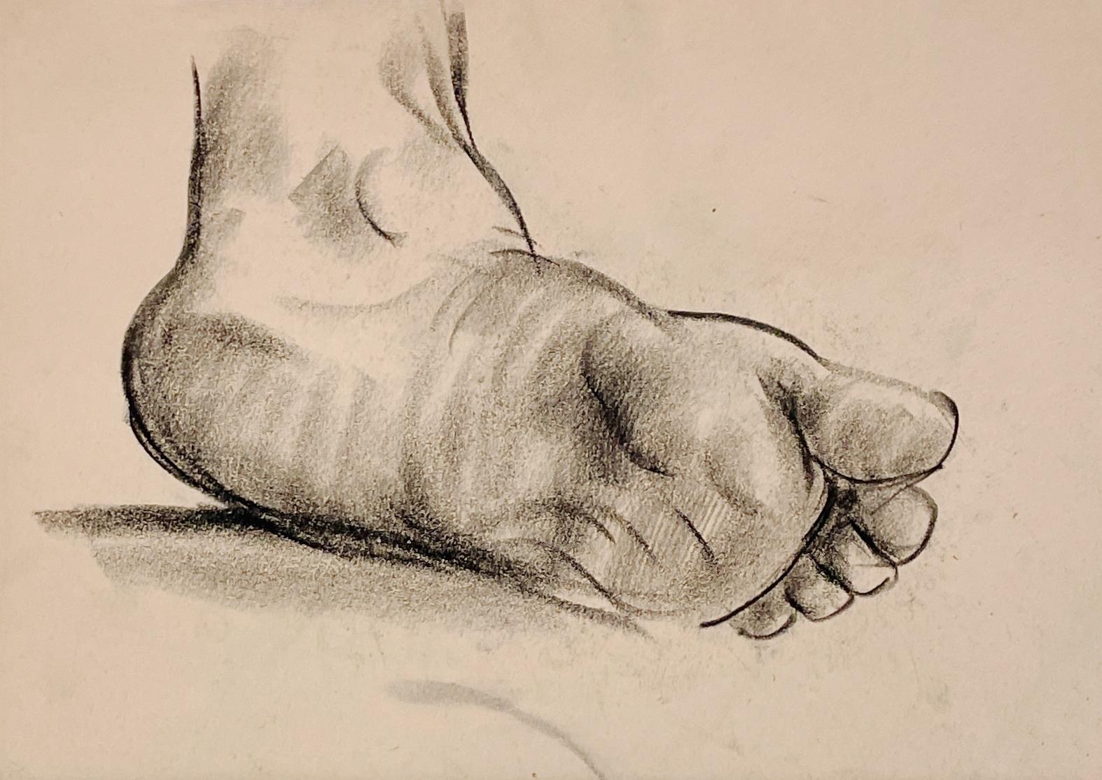 Horizontal Figurative Drawings and Watercolors