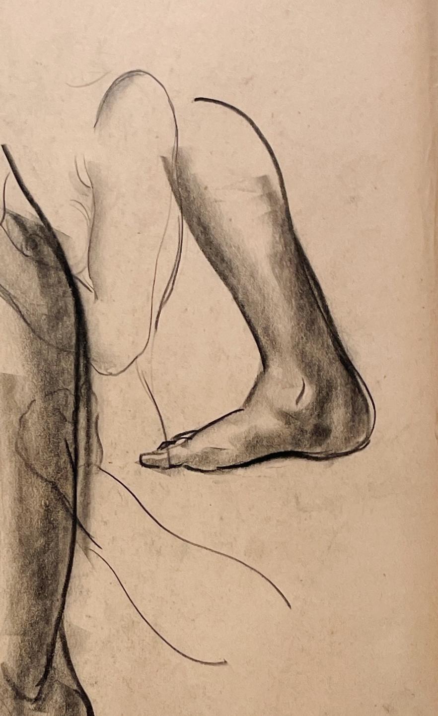Un raffinato e moderno studio di figura anatomica accademica degli anni '30 (gambe e gambe femminili) in vendita 2
