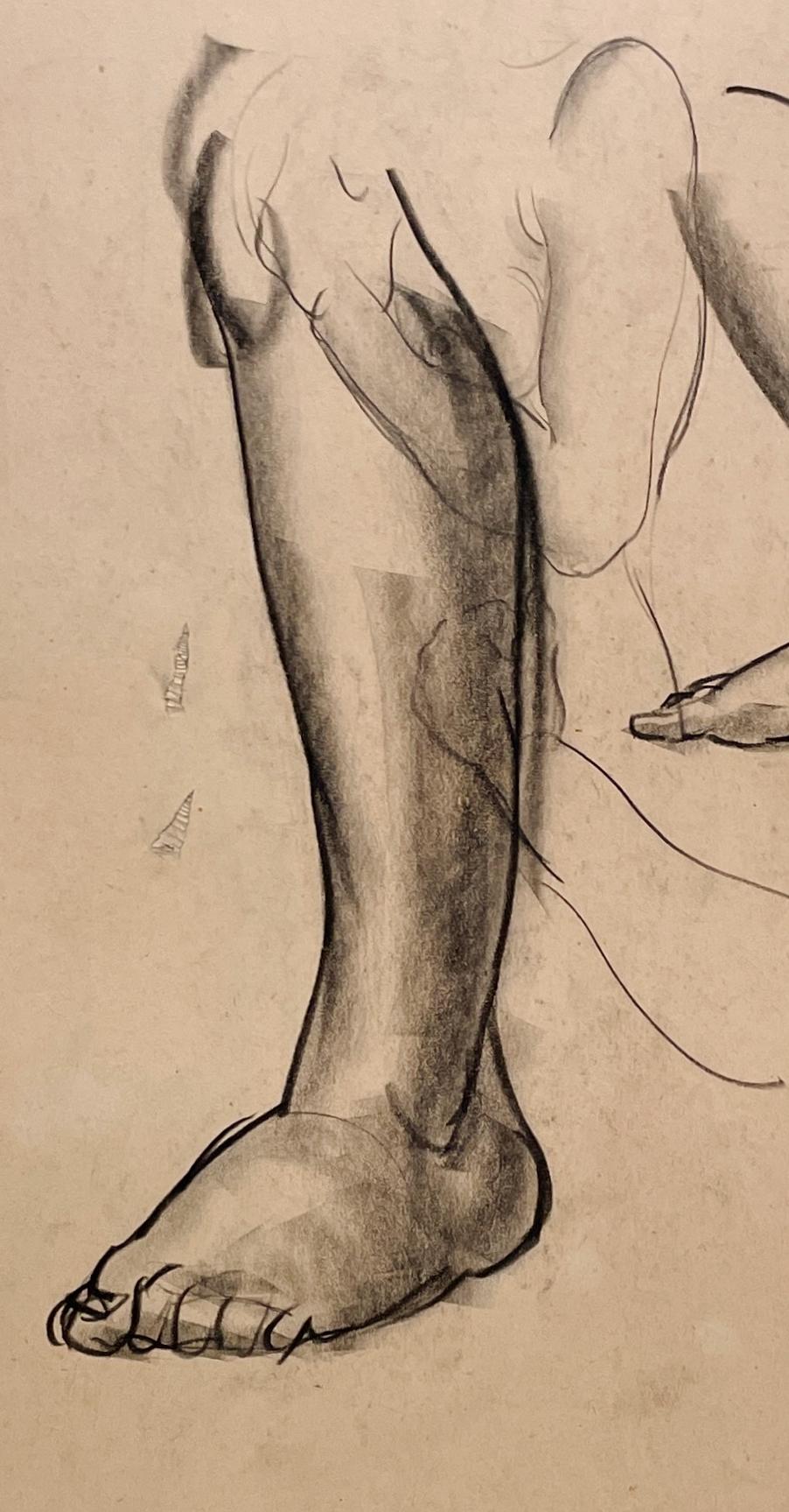 Un raffinato e moderno studio di figura anatomica accademica degli anni '30 (gambe e gambe femminili) in vendita 1