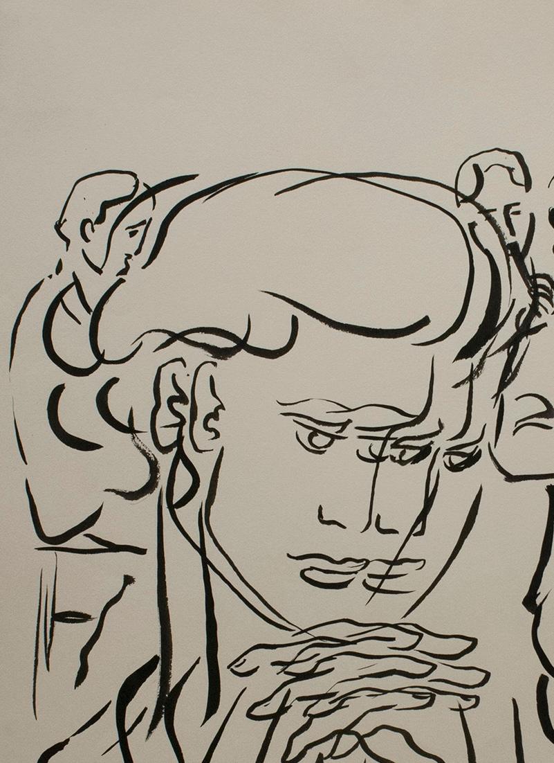 Eine schöne, surrealistische Darstellung einer Sommersymphonie aus den 1950er Jahren – Art von Harold Haydon