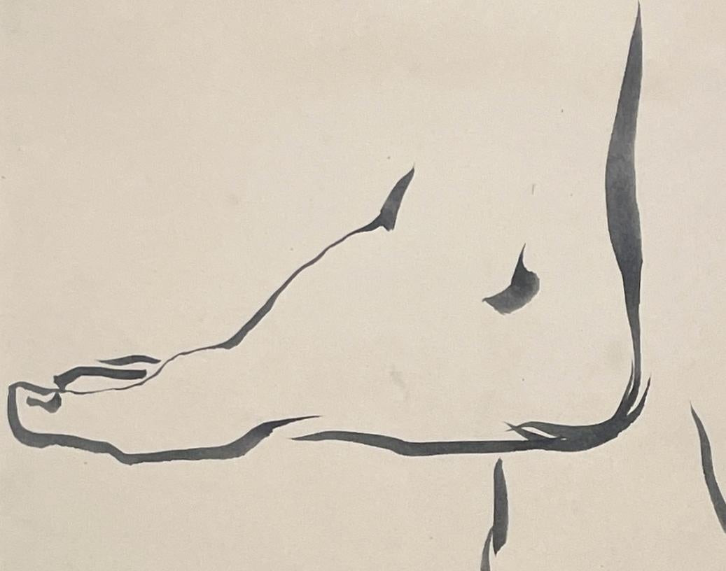 A Fine, Mid-Century Modern 1950s Academic Anatomical Figure Study (Female Feet) For Sale 1