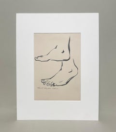 A Fine, Mid-Century Modern 1950s Academic Anatomical Figure Study (Female Feet)