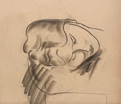 A Fine 1930s Modern, Art Deco Female Drawing, Portrait of a Sleeping Young Woman