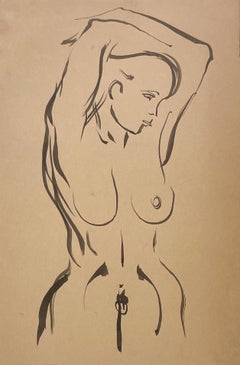 Modern Nude Drawings and Watercolors