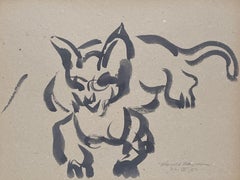 Ink Animal Drawings and Watercolors