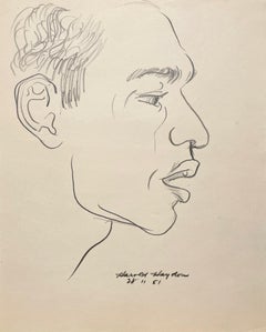 Belle étude de figure des années 1950, moderne du milieu du siècle, portrait d'un modèle masculin noir