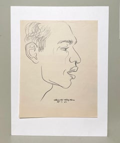 Un raffinato studio di figura della metà del secolo scorso, un ritratto di un modello maschile nero