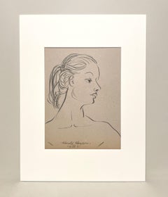 A Fine, Mid-Century Modern 1950s Figure Study, Portrait of a Young Woman