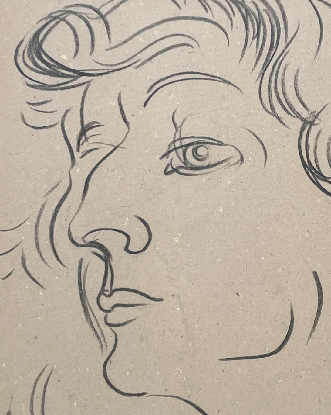 Un llamativo y dramático estudio de figura de mediados de siglo moderno de los años 50, Retrato de mujer en venta 1