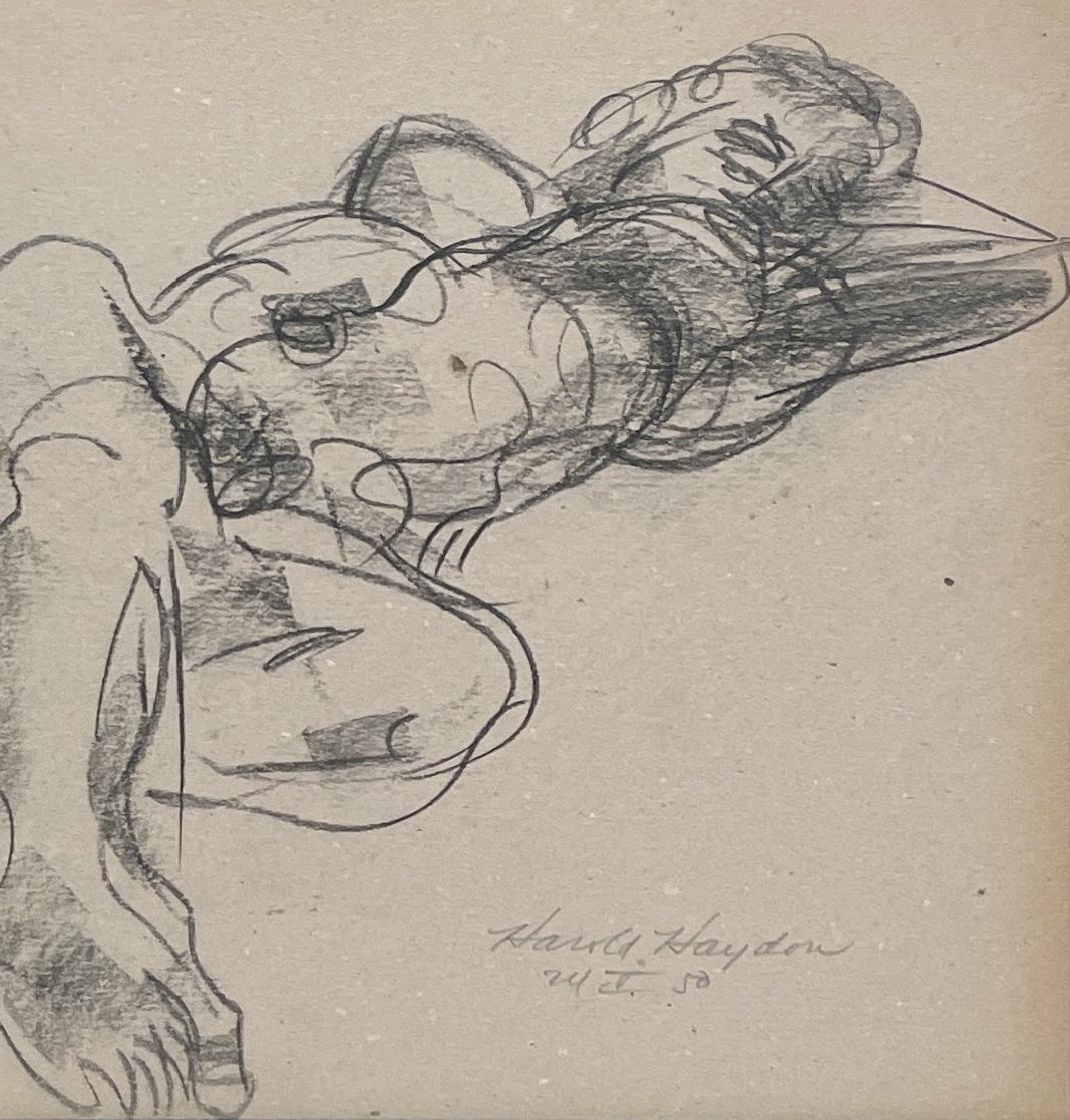 Un raffinato Studio A di nudo femminile reclinato, degli anni '50, della metà del secolo scorso. in vendita 1