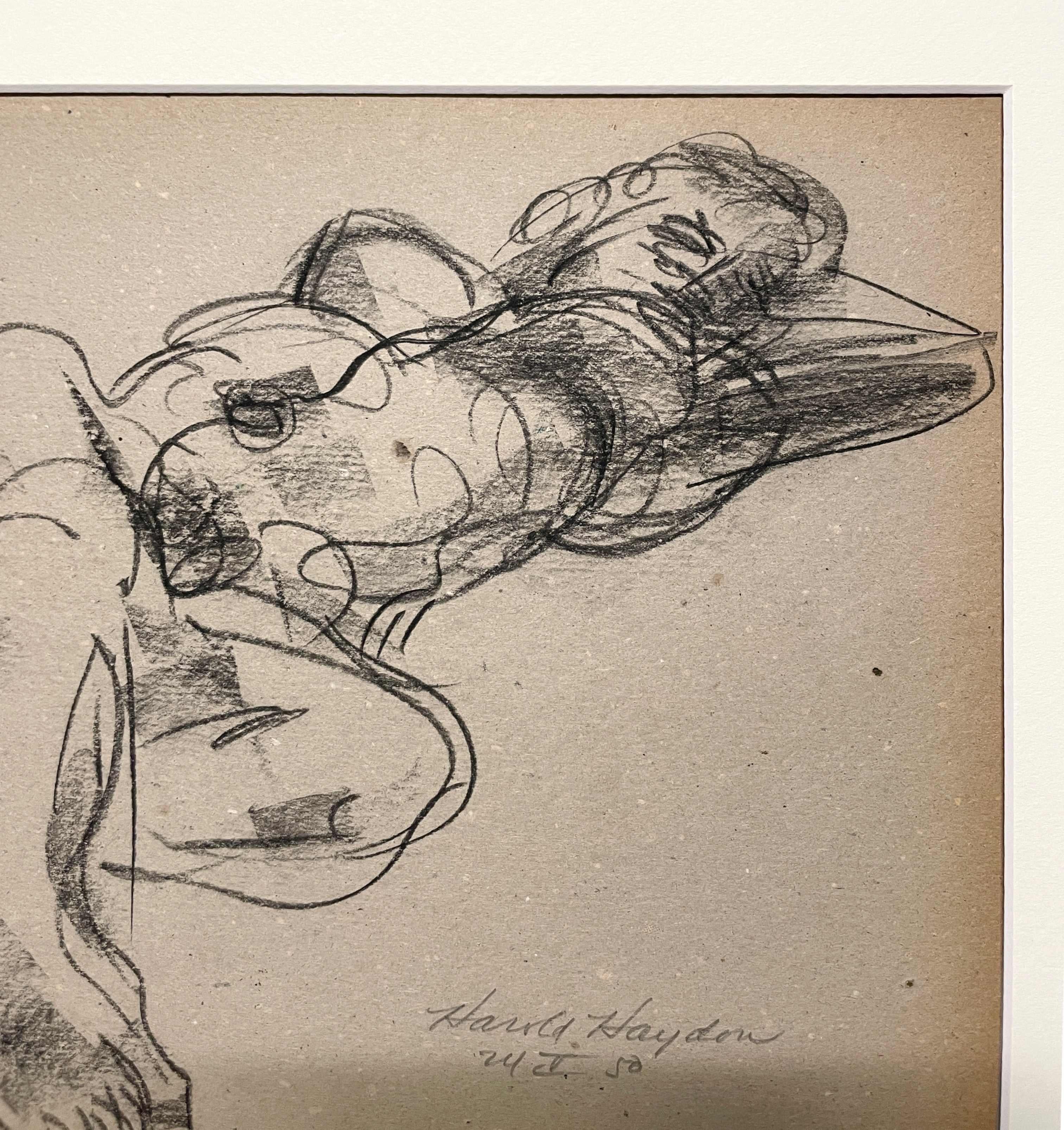 Un raffinato Studio A di nudo femminile reclinato, degli anni '50, della metà del secolo scorso. in vendita 3