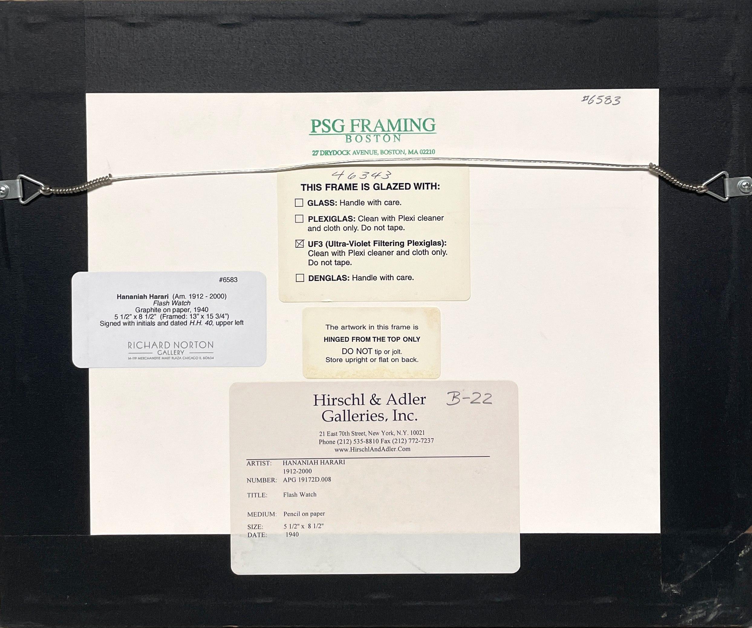 Un dibujo abstracto surrealista moderno de la década de 1940, 