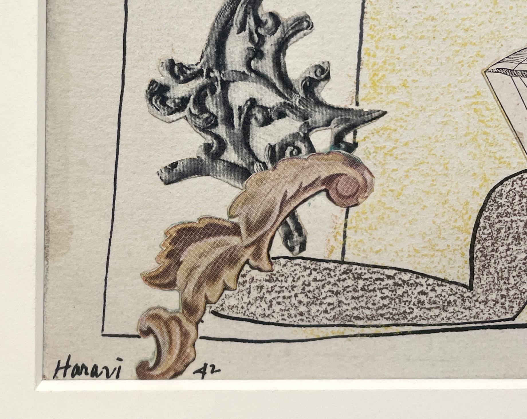 Un astratto surreale colorato e moderno del 1942 di Hananiah Harari 