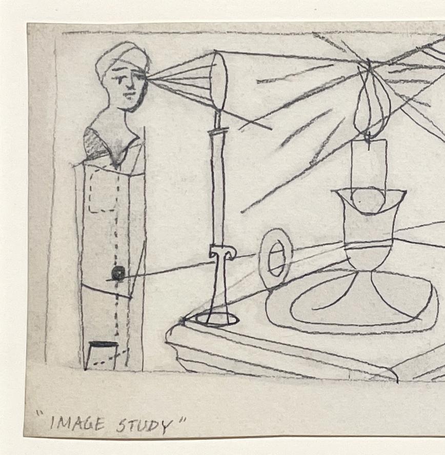 Dibujo abstracto surrealista moderno de los años 40, 