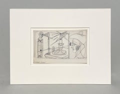 A 1940s, Modern Surreal Abstract Drawing, "Image Study" by Hananiah Harari