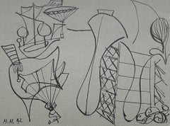 Dibujos y acuarelas abstractos