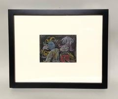 A Colorful 1930s Modern Surrealist Abstraction by Hananiah Harari "The Military"