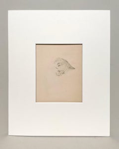 A Charming 1920s Sketchbook Drawing of a Cat, by Florida Artist George Snow Hill