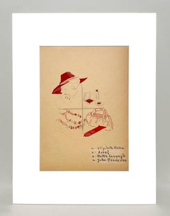 A Stylish, Early 1940s Woman's Fashion Study Featuring Elizabeth Arden Cosmetics