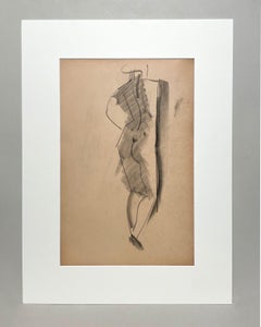 A Finely Drawn 1930s Modern Cubist Figure Study, Standing Female Nude Model