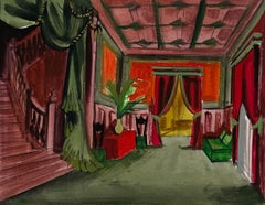 Eine elegante, prächtig gestaltete Innenszene aus dem Goldenen Zeitalter / Bühnenbild