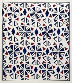 A Stylish, Colorful, Mid-Century Modern 1950s Abstract Geometric Textile Design