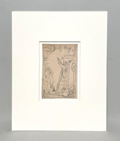 Un disegno astratto moderno e surreale degli anni '30 "Forme di scale" di Hananiah Harari