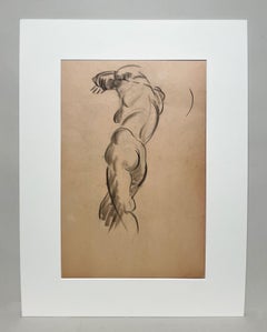 Fine Art Models Fine Deco Figure Study des années 1930, modèle de nu féminin debout