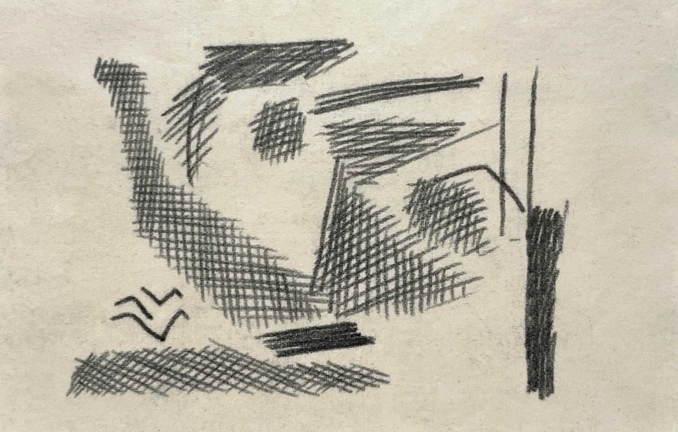Sorprendente dibujo cubista abstracto en grafito de los años 30 - Notas II