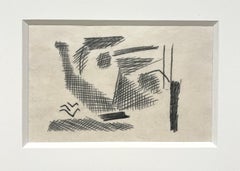 Un étonnant dessin cubiste abstrait au graphite des années 1930 - Notes II