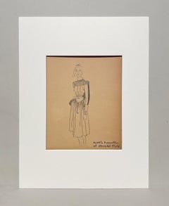 Robe de femme élégante, Vintage 1940s Fashion Design/One, Marshall Fields & Co.